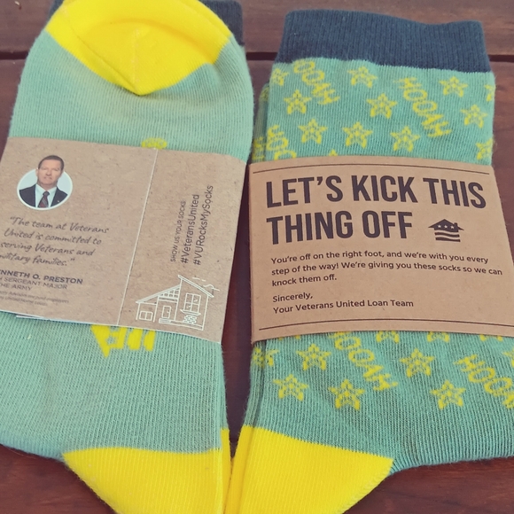 Bombas Other - Vetrans United Loan Team Green and Yellow Bombas Socks. ( 2 Pairs)